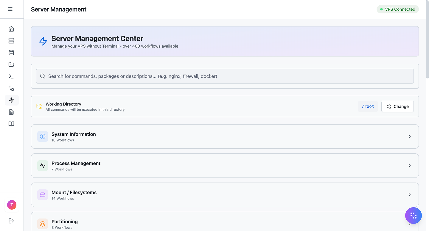 Persistent working directory